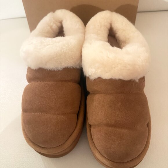 NIB UGG Tazzlita Chestnut Platform Slipper Women's chestnut size 8 - Picture 5 of 8